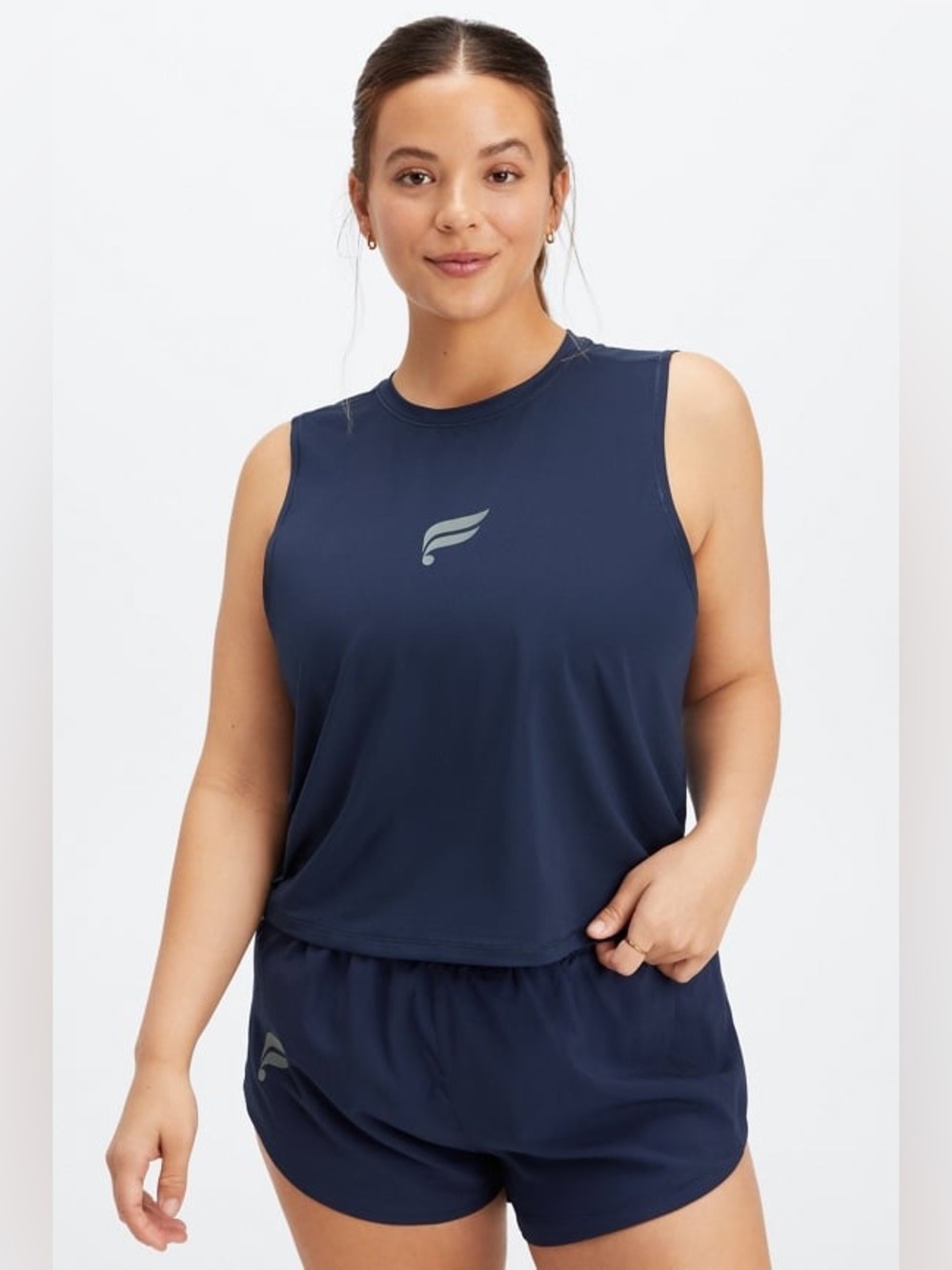 $50 Fabletics Phoenix Breathe Muscle Tank in Navy M
